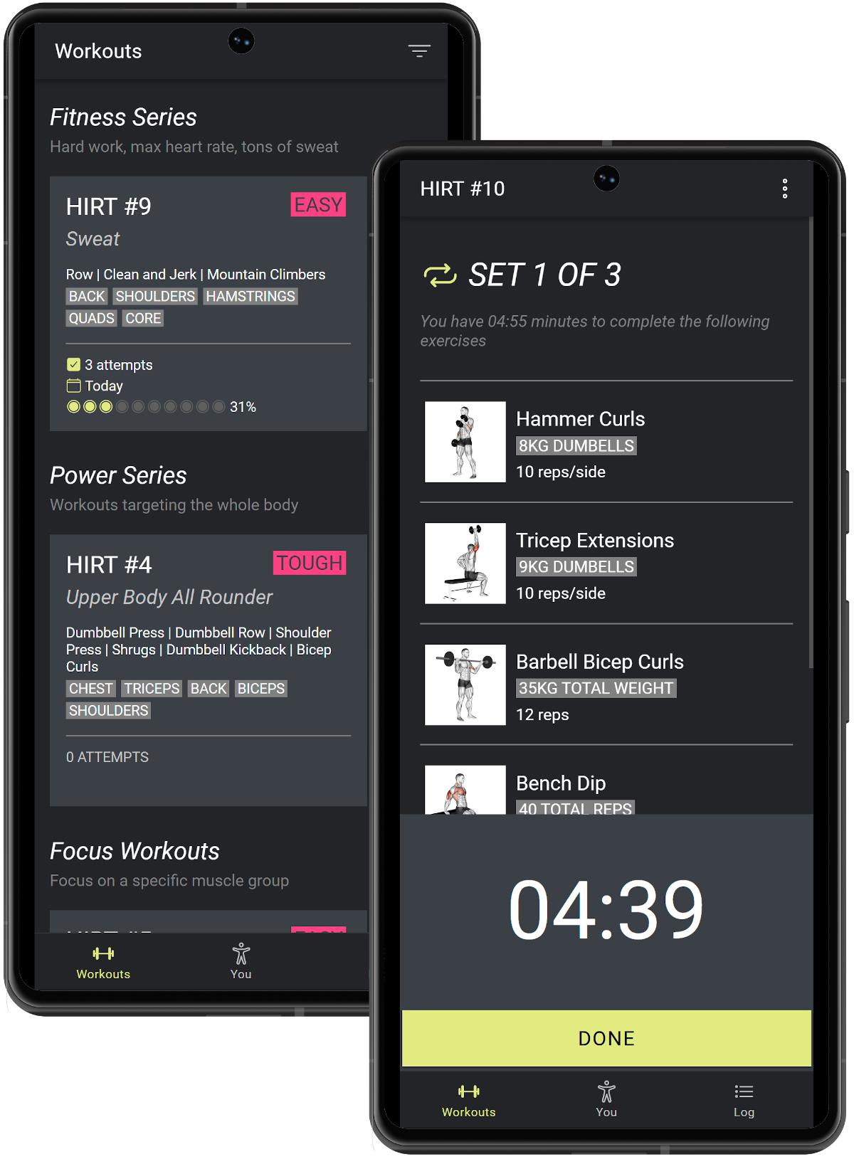 HIRT Workout app